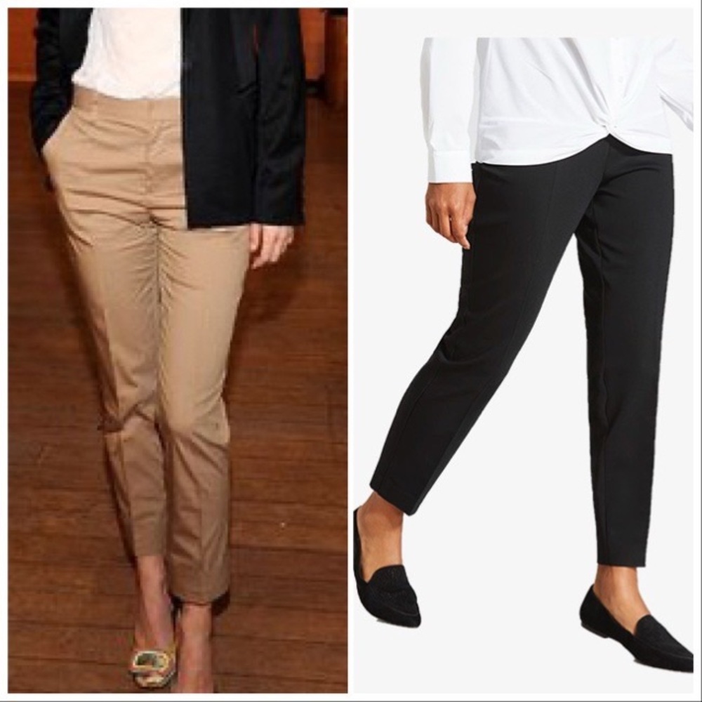Bundle of 2 Pairs of Capris Pants, Black and Tan
